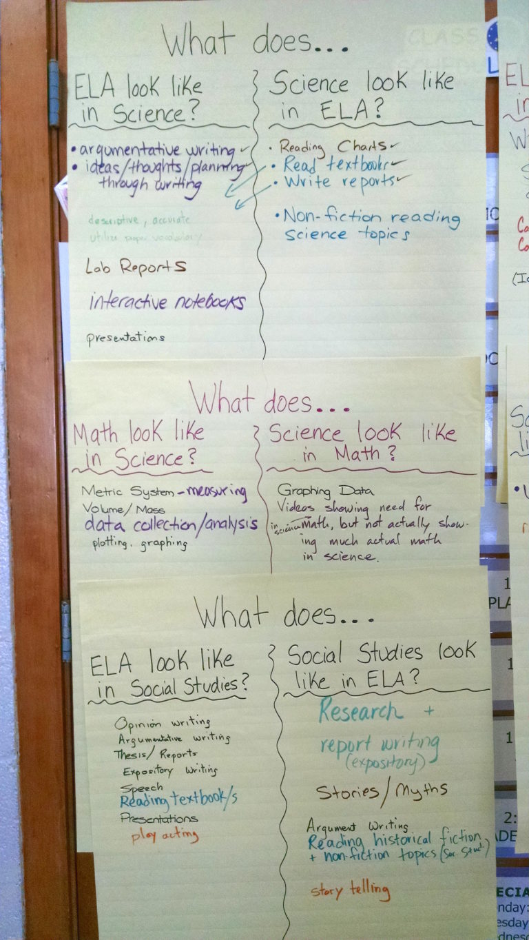 How We're Learning to Teach Literacy Across Our Curriculum